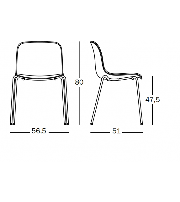 Troy Chair Fabric Magis Stuhl Stapelbar