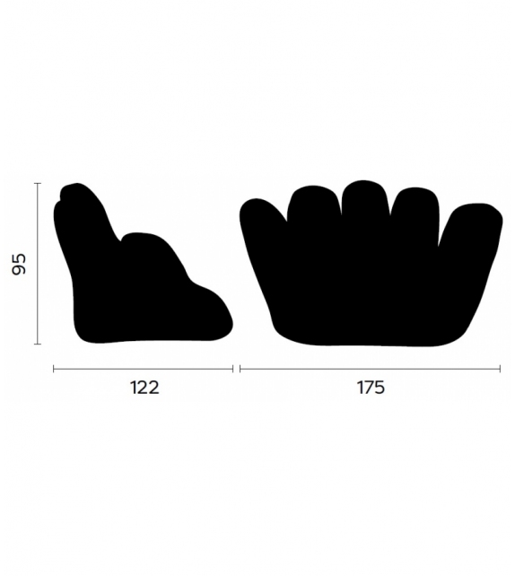 Joe Plush Poltronova Armchair