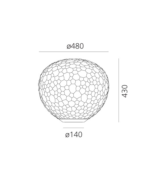 Prêt pour l'expédition - Meteorite Artemide Lampe de Table