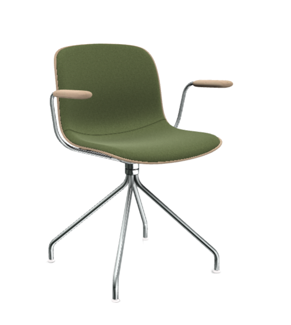 Troy 4 Star Fabric Magis Chair with Armrests