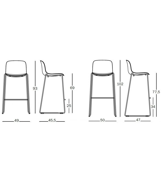 Troy Sledge Polypropylene Magis Taburete