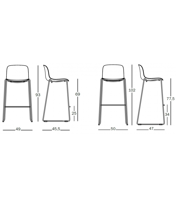 Troy Sledge Beech Magis Tabouret