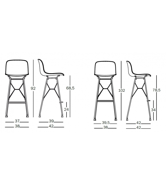 Troy Wireframe Polypropylene Magis Gepolsterter Hocker