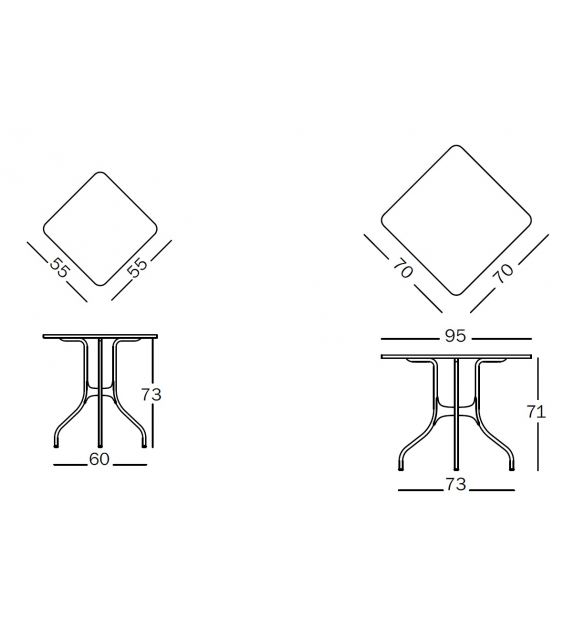 Milà Magis Table Basse Carrée