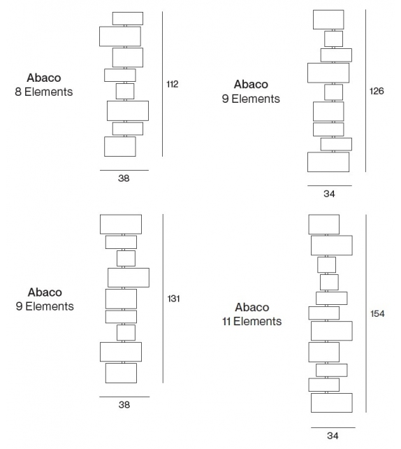 Abaco Henge Wandleuchte