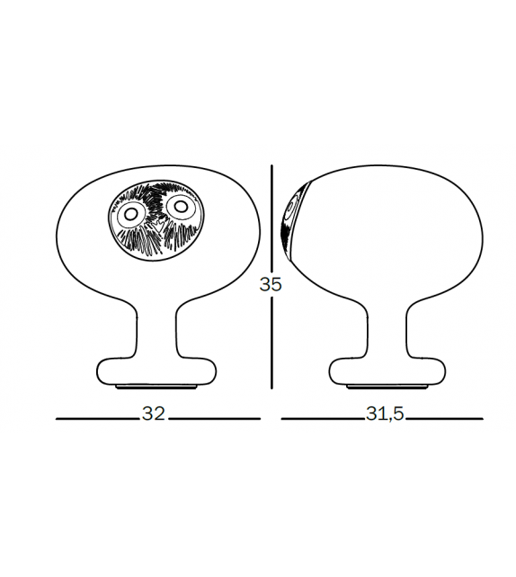 Linnut Palturi Magis Lampe de Table