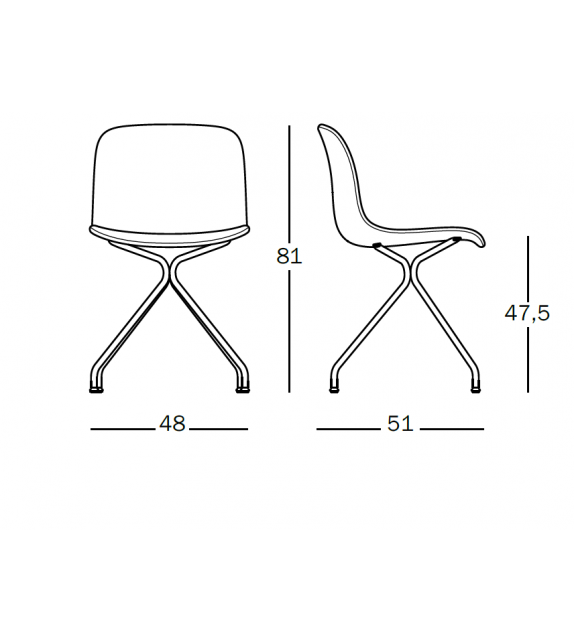 Troy 4 Star Swivel Magis Sedia Girevole