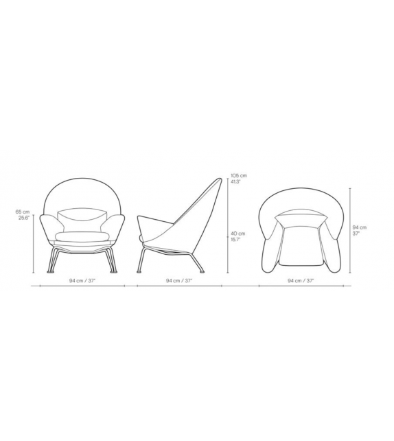 CH468 Oculus Chair Carl Hansen & Søn Poltrona