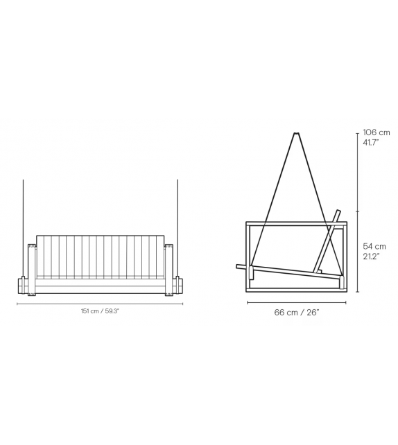 BK13 Carl Hansen & Søn Canapé Balancelle