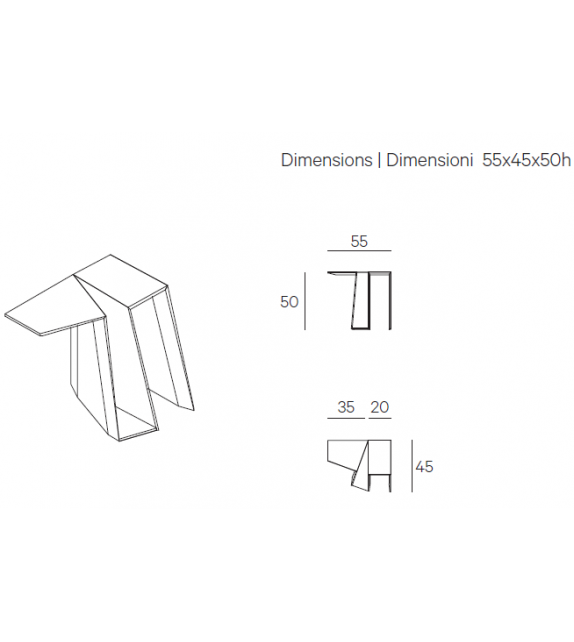 Origami Henge Table D'Appoint