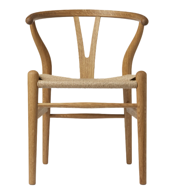 CH24 Blue Wishbone Chair Carl Hansen & Søn