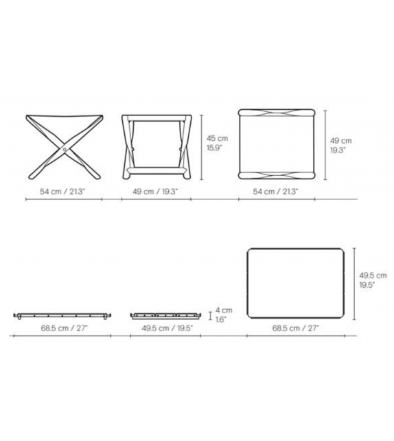KK87830/KK87831 Propeller Stool & Tray Carl Hansen & Søn Stool