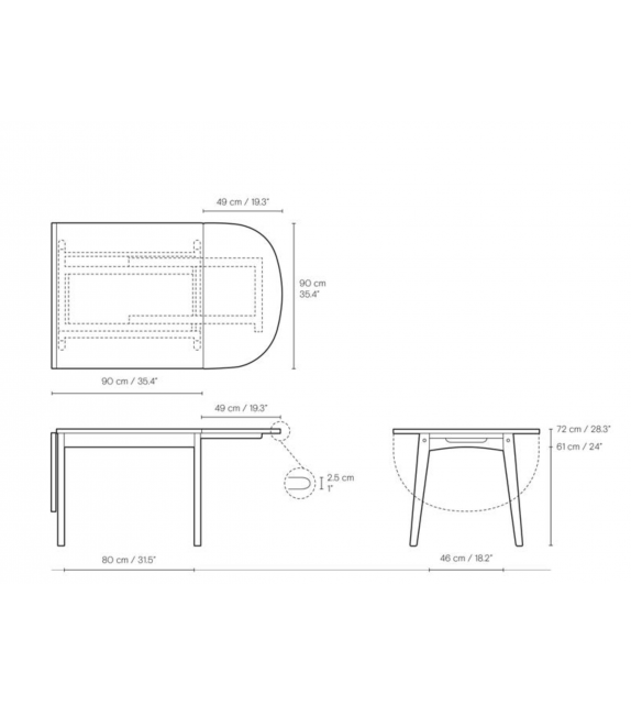 CH002 Carl Hansen & Søn Tavolo