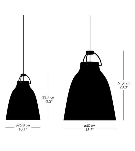 Caravaggio™ BlackBlack Fritz Hansen Lámpara de Suspensión