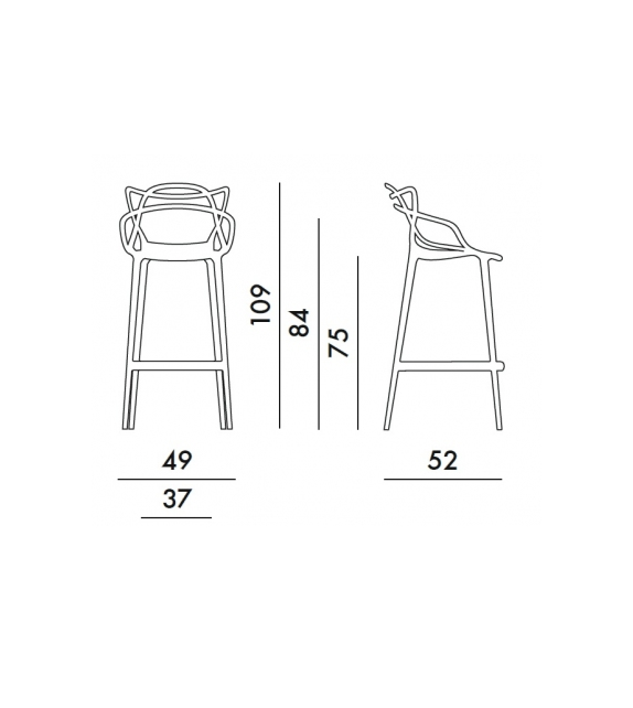 Prêt pour l'expédition - Masters Stool Tabouret Kartell