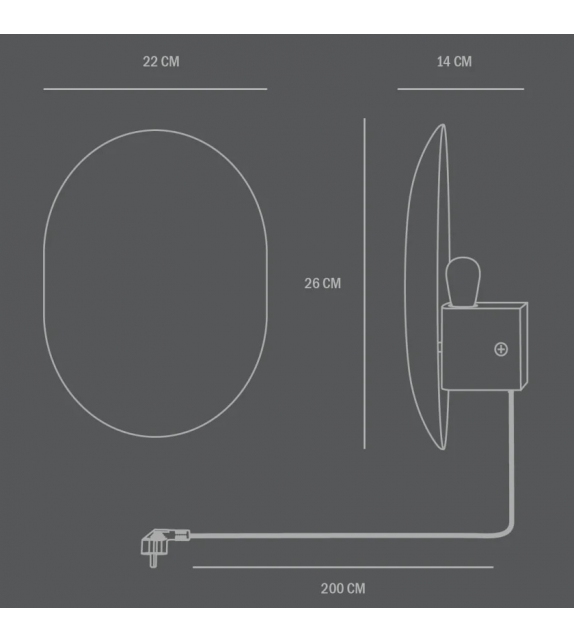 Ready for shipping - Clam 101 Copenhagen Wall Lamp