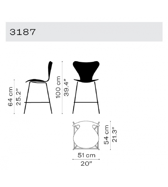 Series 7 Counter Stool Sgabello Fritz Hansen