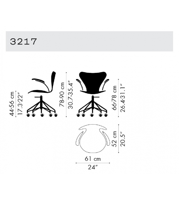Series 7 Swivel Chair With Armrests Fritz Hansen