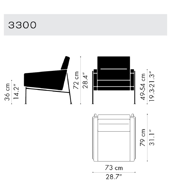 Series 3300 Butaca Fritz Hansen