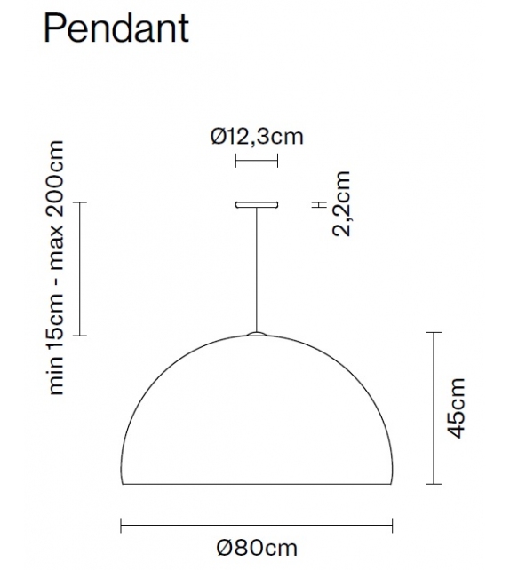 Oru F25 Fabbian Suspension Lamp