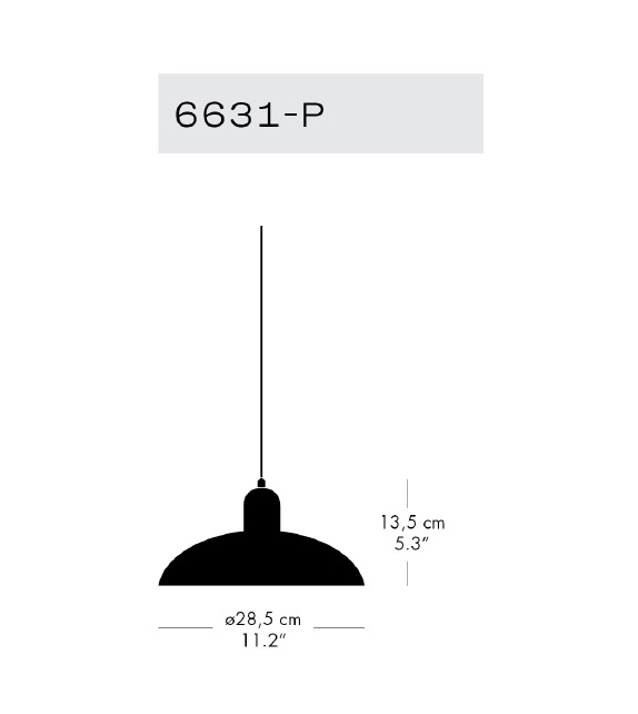 Kaiser Idell Lampada a Sospensione Fritz Hansen