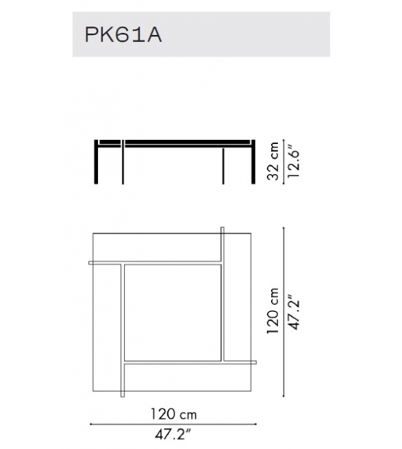 PK61A Table Basse Fritz Hansen