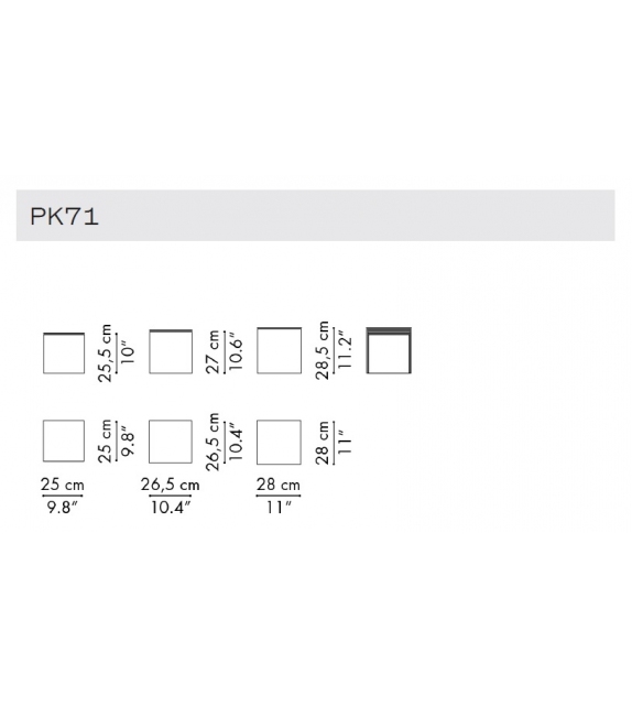PK71 Set 3 Coffee Tables Fritz Hansen