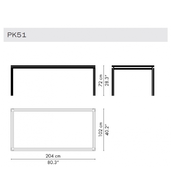 PK51 Mesa Fritz Hansen