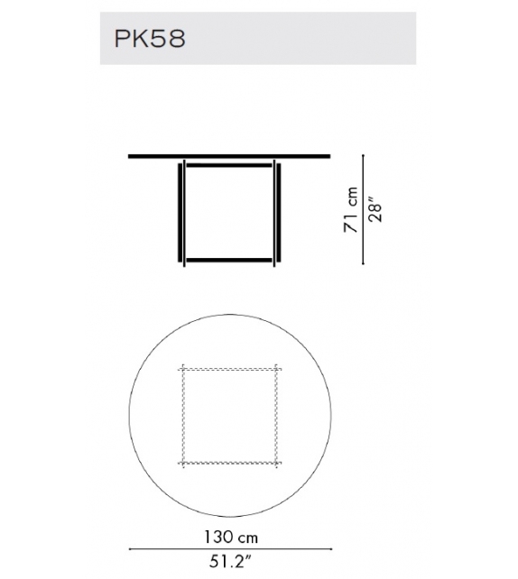 PK58 Tisch Fritz Hansen