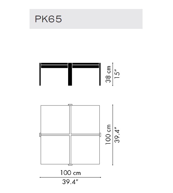 PK65 Table Basse Fritz Hansen