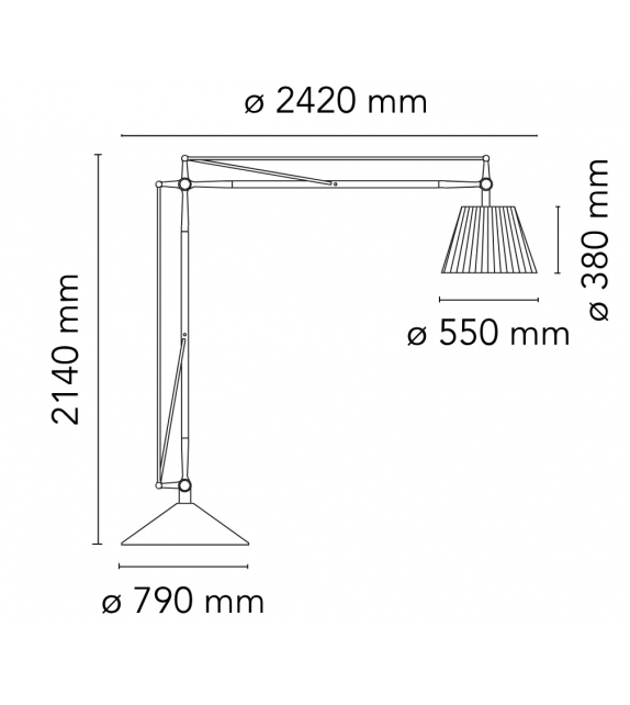 Superarchimoon Flos Lampadaire