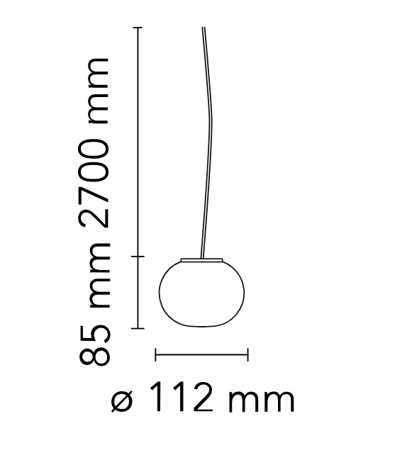 Mini Glo-Ball S Flos Lampada a Sospensione