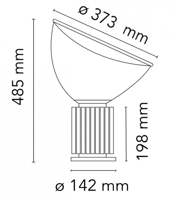 Versandfertig - Taccia Small Flos Tischleuchte