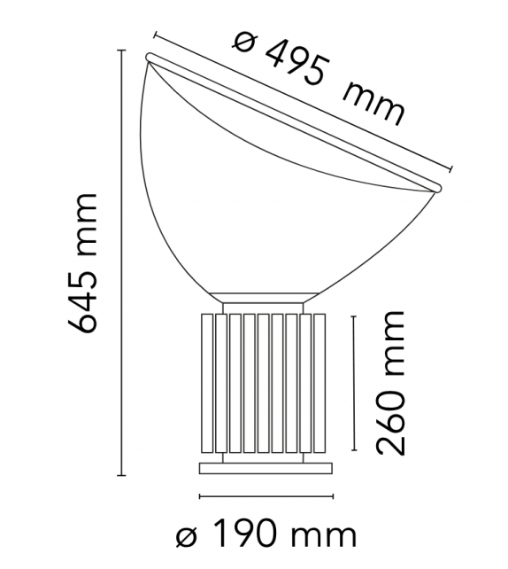 Listo para entregar - Taccia Led Metacrilato Flos Làmpara de Mesa