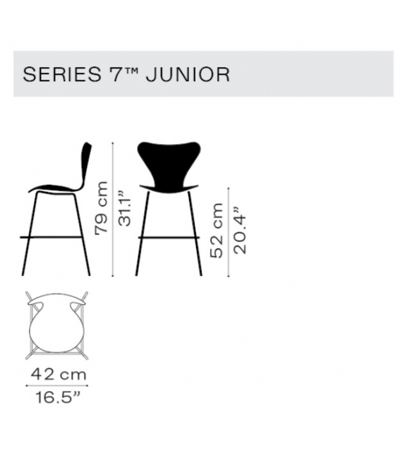 Series 7 Junior Chair Fritz Hansen Chaise