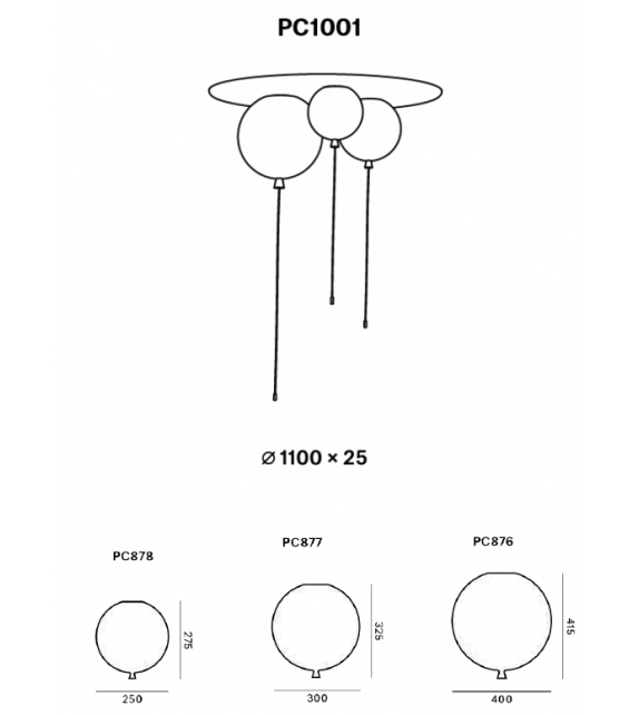 Memory Set Brokis Lampada da Soffitto