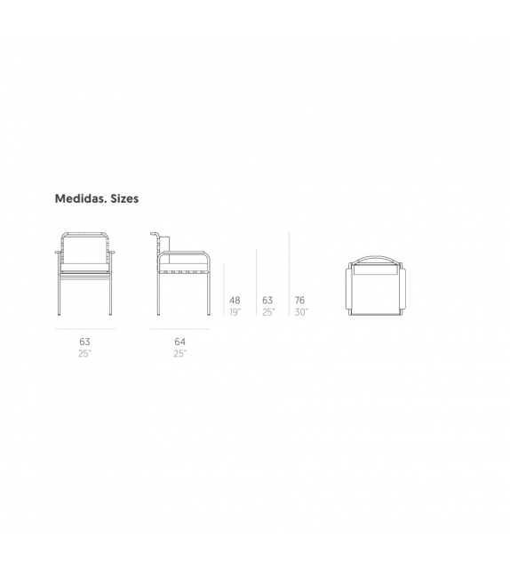 Onsen Dining Armchair Gandia Blasco