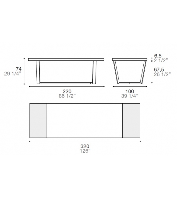 Ready for shipping - Cartesio Alf DaFrè Table