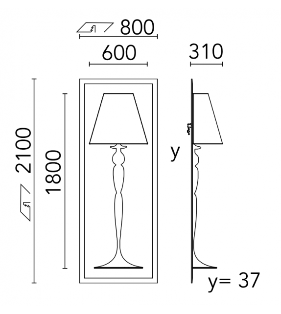 Abajourd' Hui Large Flos Wall Lamp