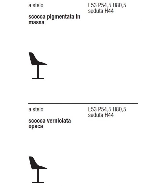 Flow Chair With Central Leg MDF Italia