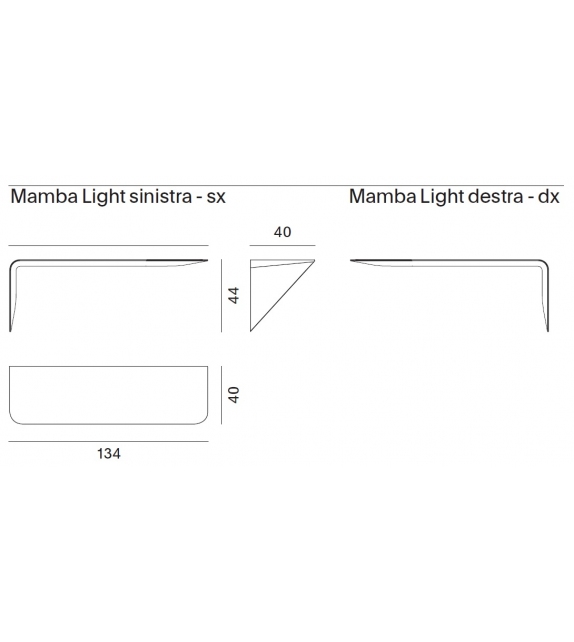 Mamba Light MDF Italia Étagère/Bureau