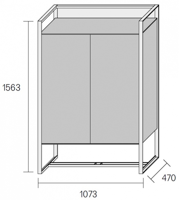 Ready for shipping - Rialto Rimadesio Bar Cabinet