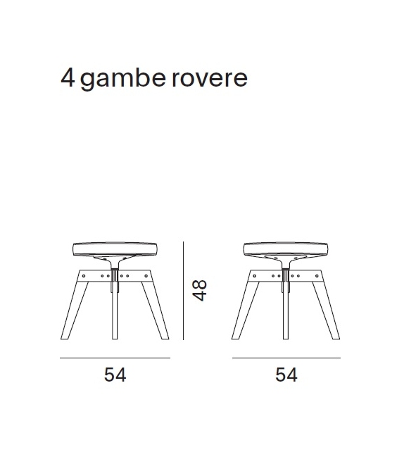 Flow MDF Italia Puf 4 Patas Roble