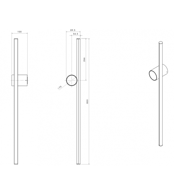 Coordinates Wall 1 Flos Lampada da Parete