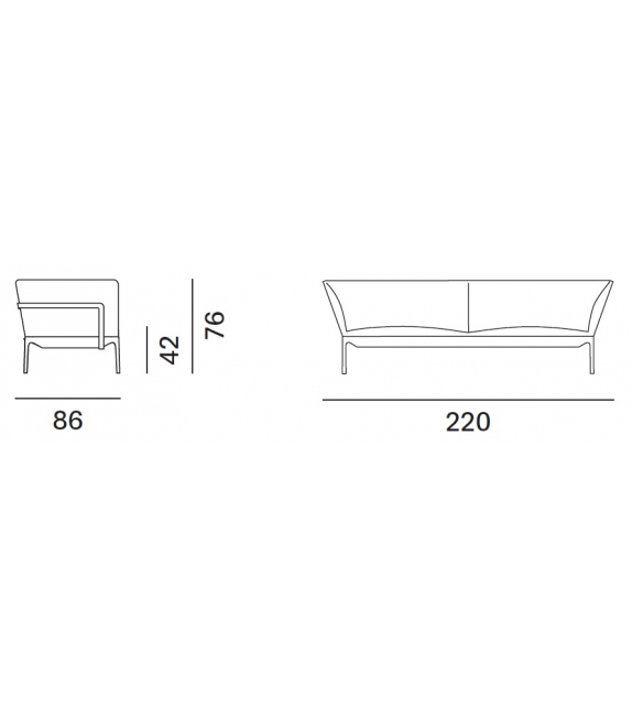 Yale Sofá 3 Plazas MDF Italia