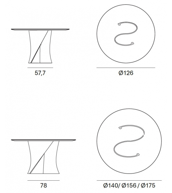 S Table White MDF Italia Tavolo