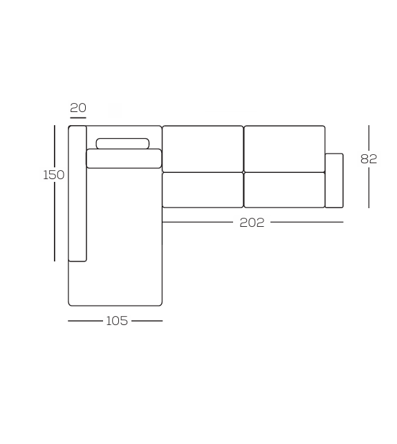 Ready for shipping - Slaid Gruppo Fox Sofa