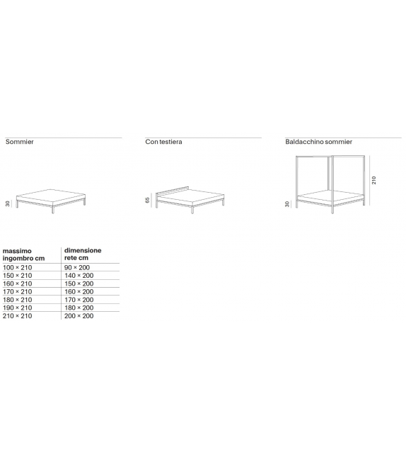 Aluminium Bed MDF Italia Bett