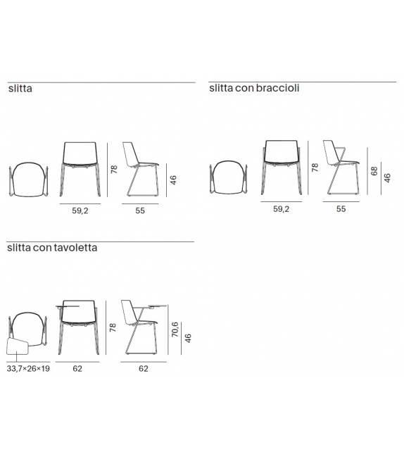 AÏKU MDF Italia Chair With Sled Base