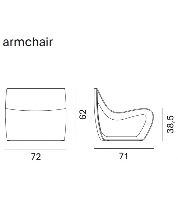Sign Matt MDF Italia Armchair